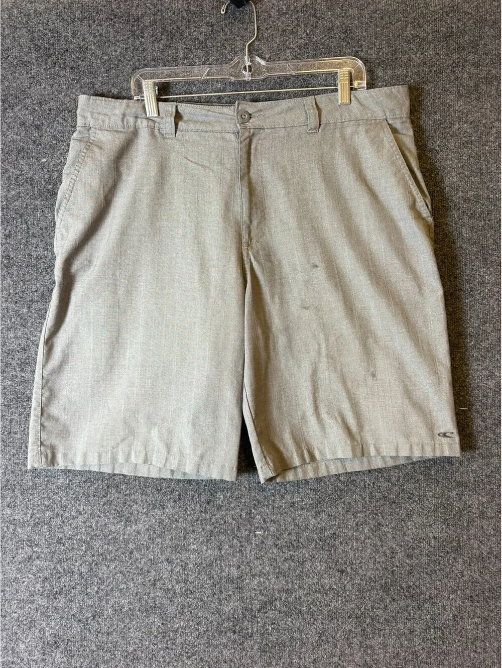 ONeill Mens Shorts Size 38 Gray Pinstripe Hybrid Walk Shorts Surf Beach Casual
